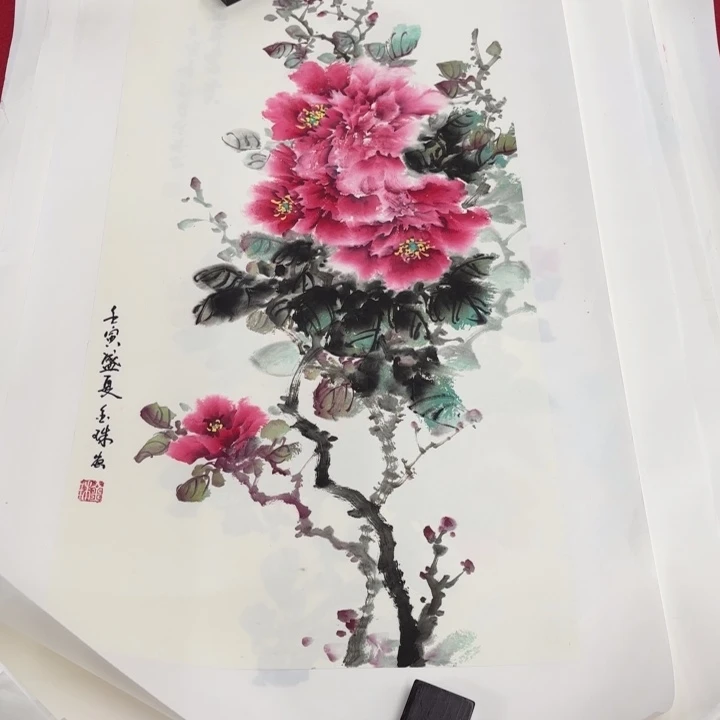 国画花鸟的翅膀是一个