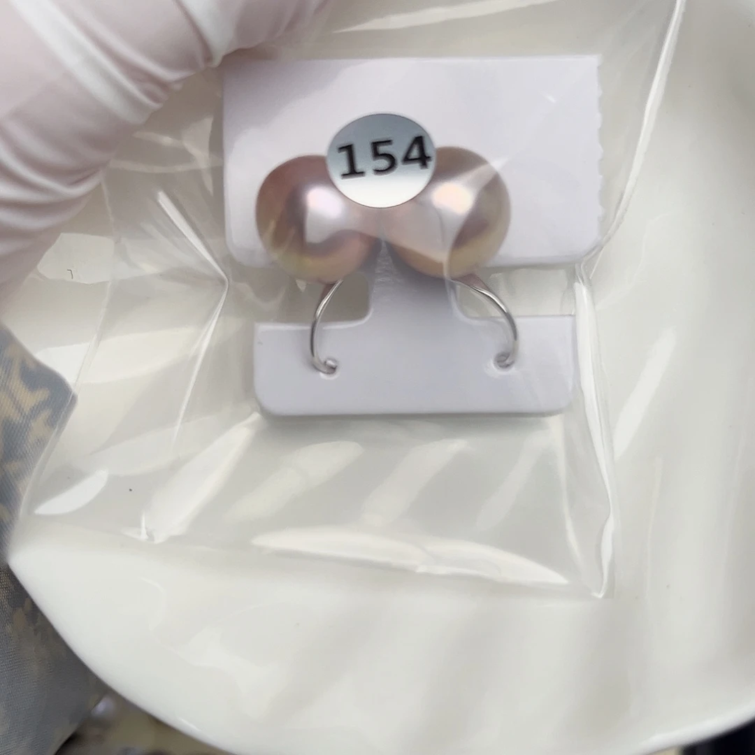 ＊***＊银S925镶嵌淡水珍珠耳饰