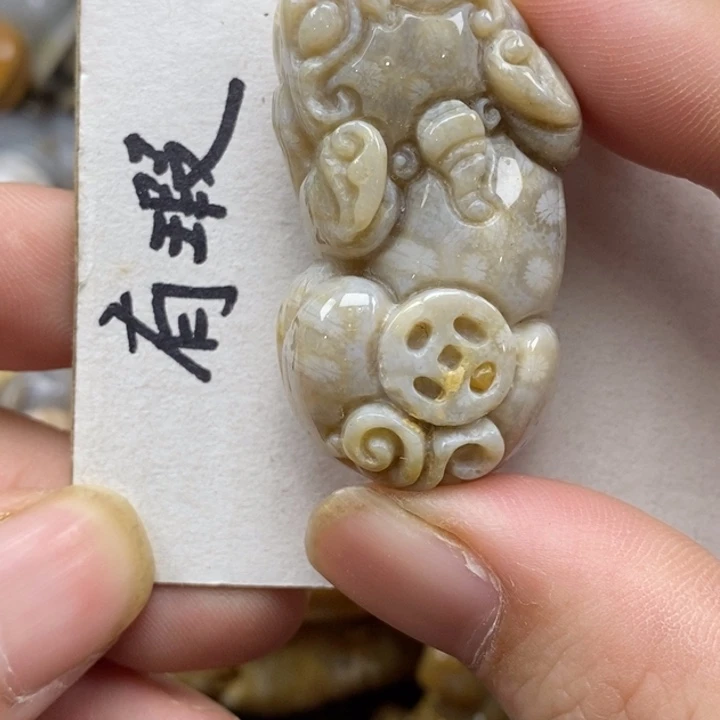 硅化珊瑚（珊瑚玉）未镶嵌颈饰