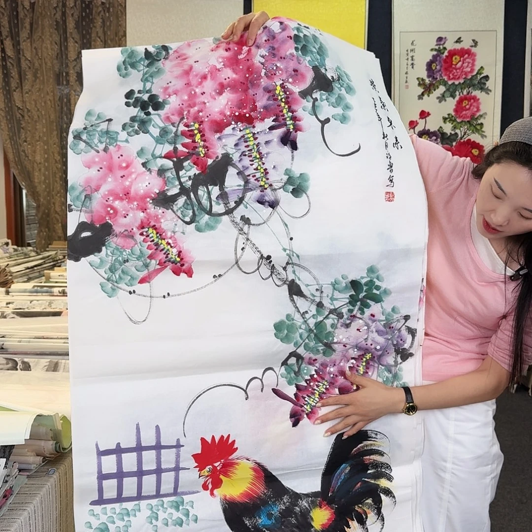 纯手绘国画年画作品