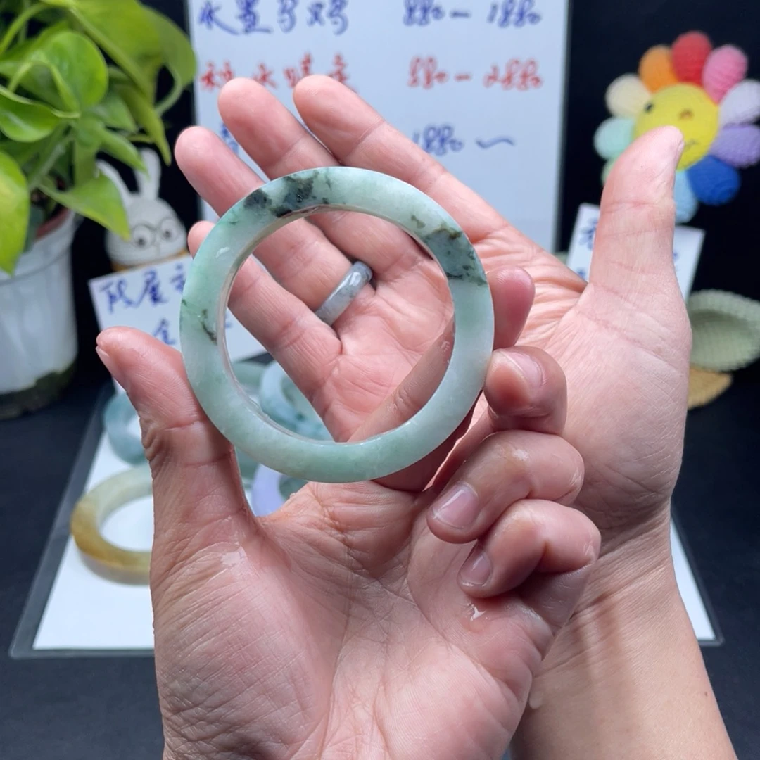 【闪购商品】定制翡翠54-55正圈未镶嵌手镯