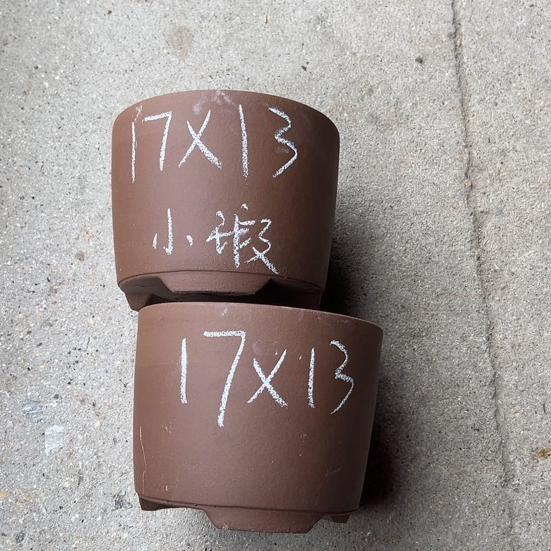 紫砂花盆宜兴紫砂花盆2只