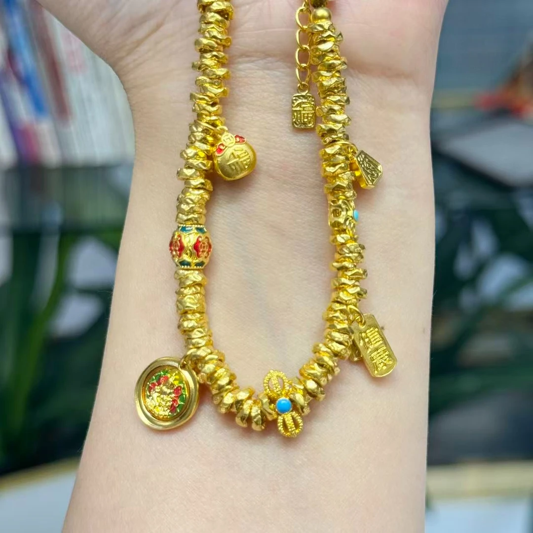 Z【健康黄财盘缠手绳】足金999首饰 5D盘缠手绳（附加138）