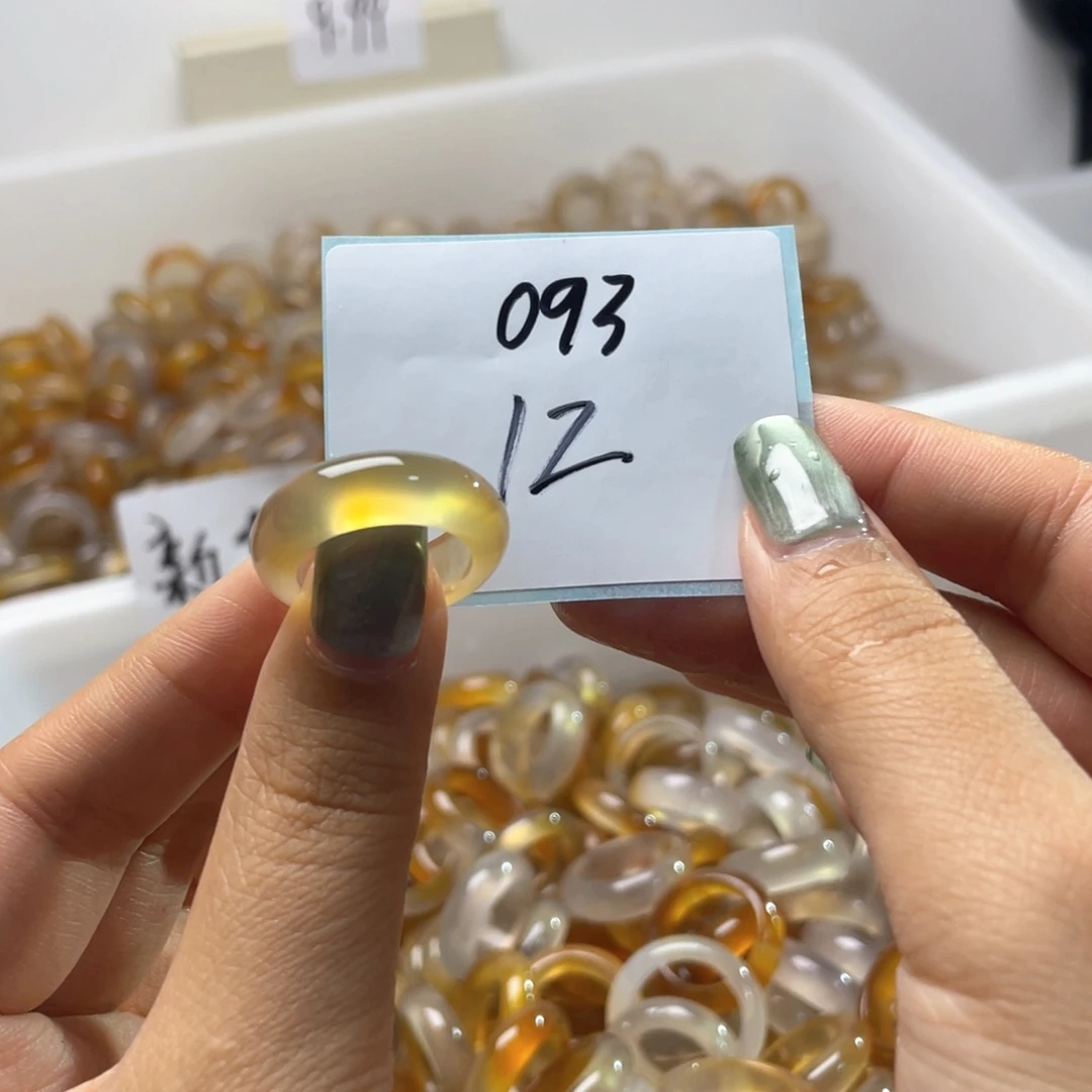 玛瑙/玉髓戒指合金093