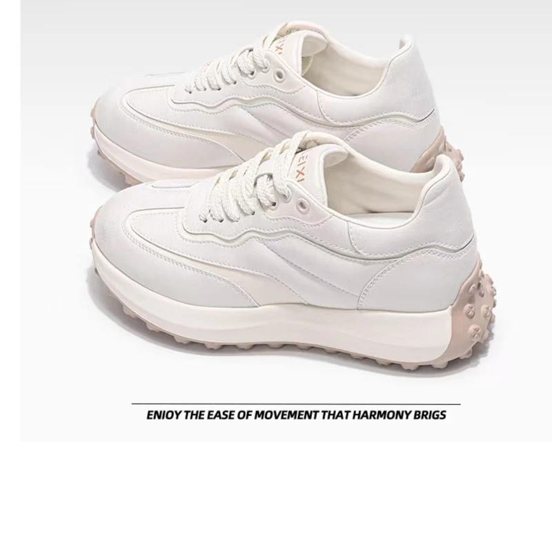 金个子厚底内增高阿甘鞋女2025百搭休闲运动老爹鞋时尚百搭小白鞋