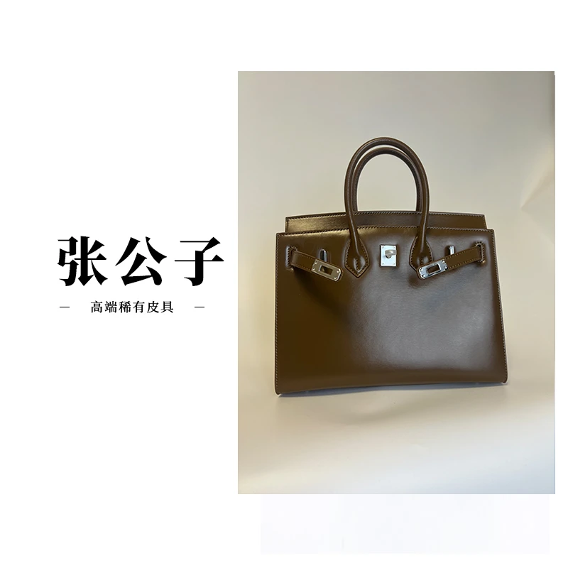 2025年秋冬新款时尚头层牛皮单肩包气质轻奢休闲百搭女士棕色真皮