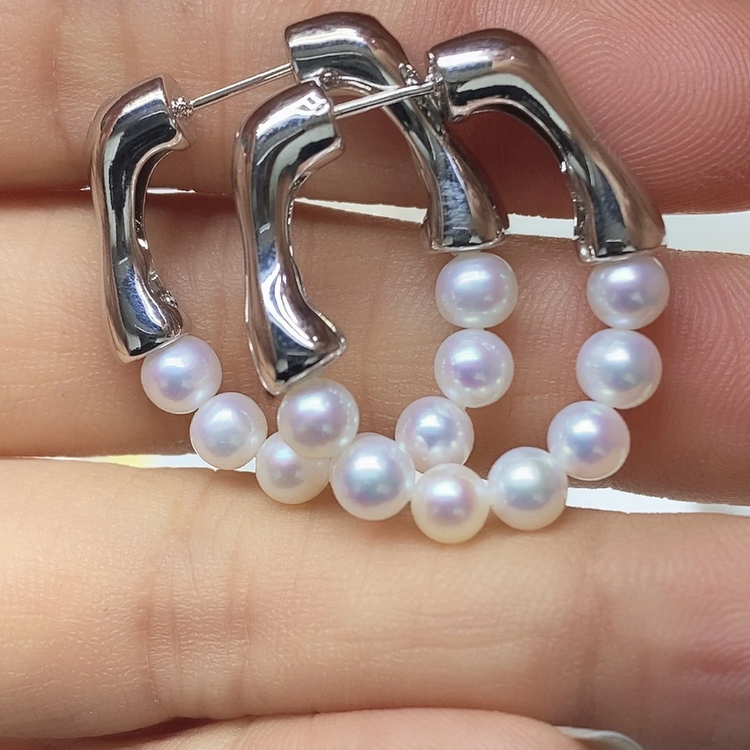 淡水珍珠耳钉未镶嵌