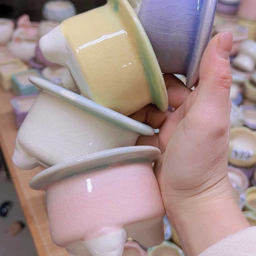 红陶陶瓷花盆当场满12包邮