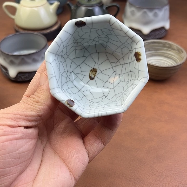 哥窑八方杯哈哈哈