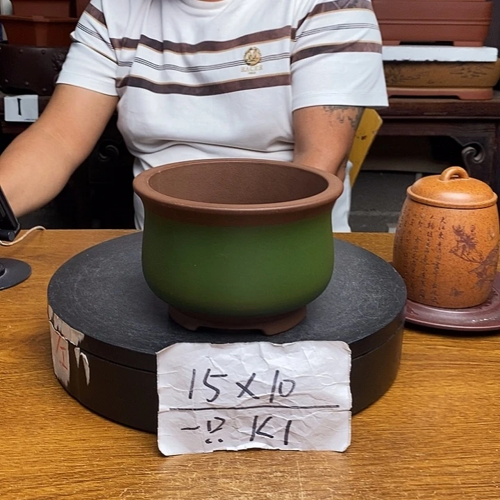 紫砂花盆货号一只KK1