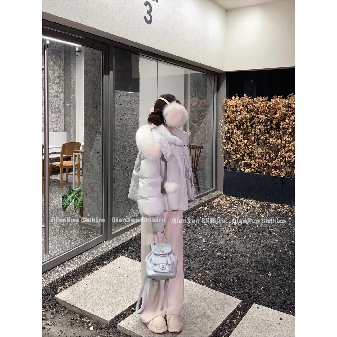 「冰岛小镇」秋冬时尚气质百搭洋气减龄小众休闲羽绒服QXQ5YRF7062A