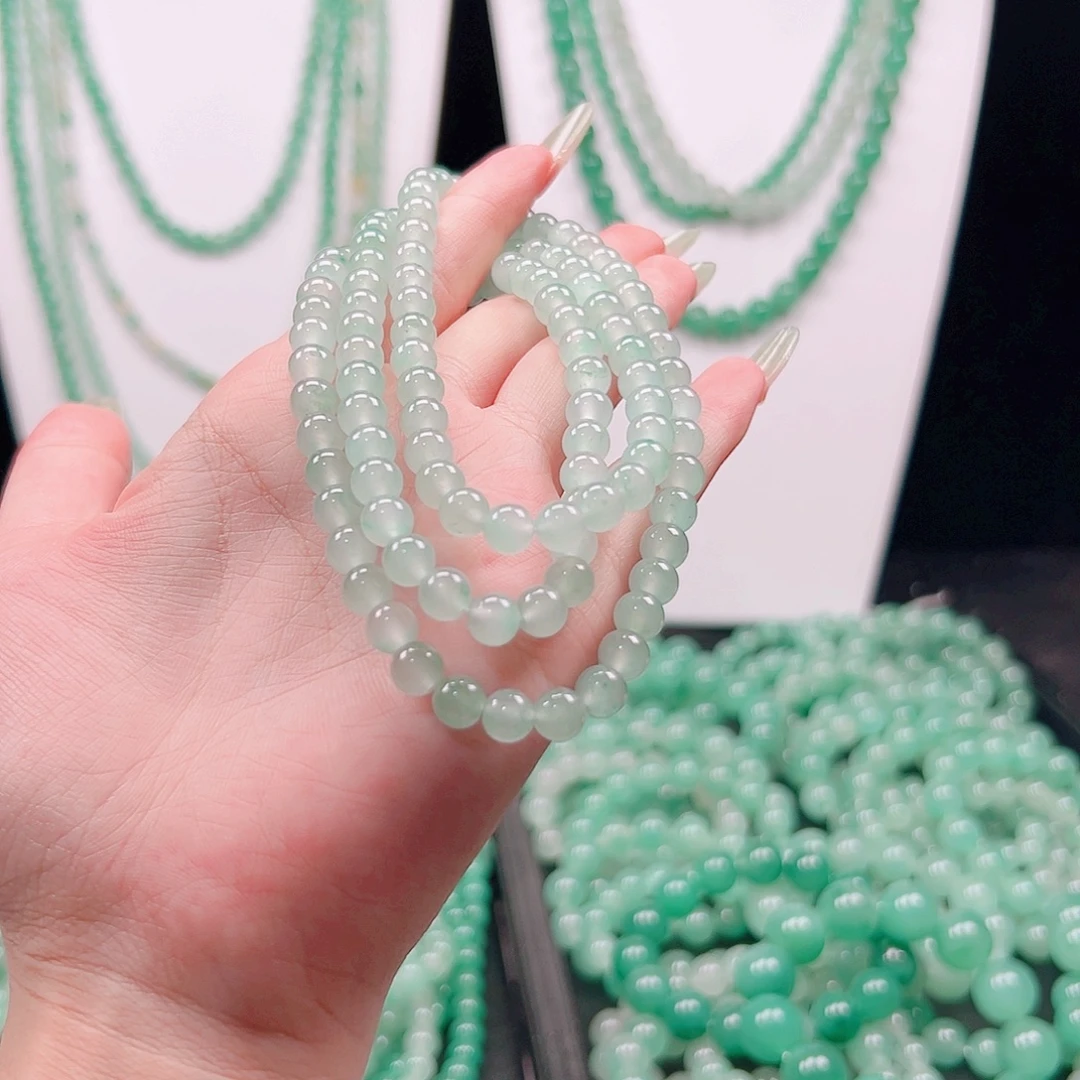 项链未镶嵌石英质玉（非洲翠）