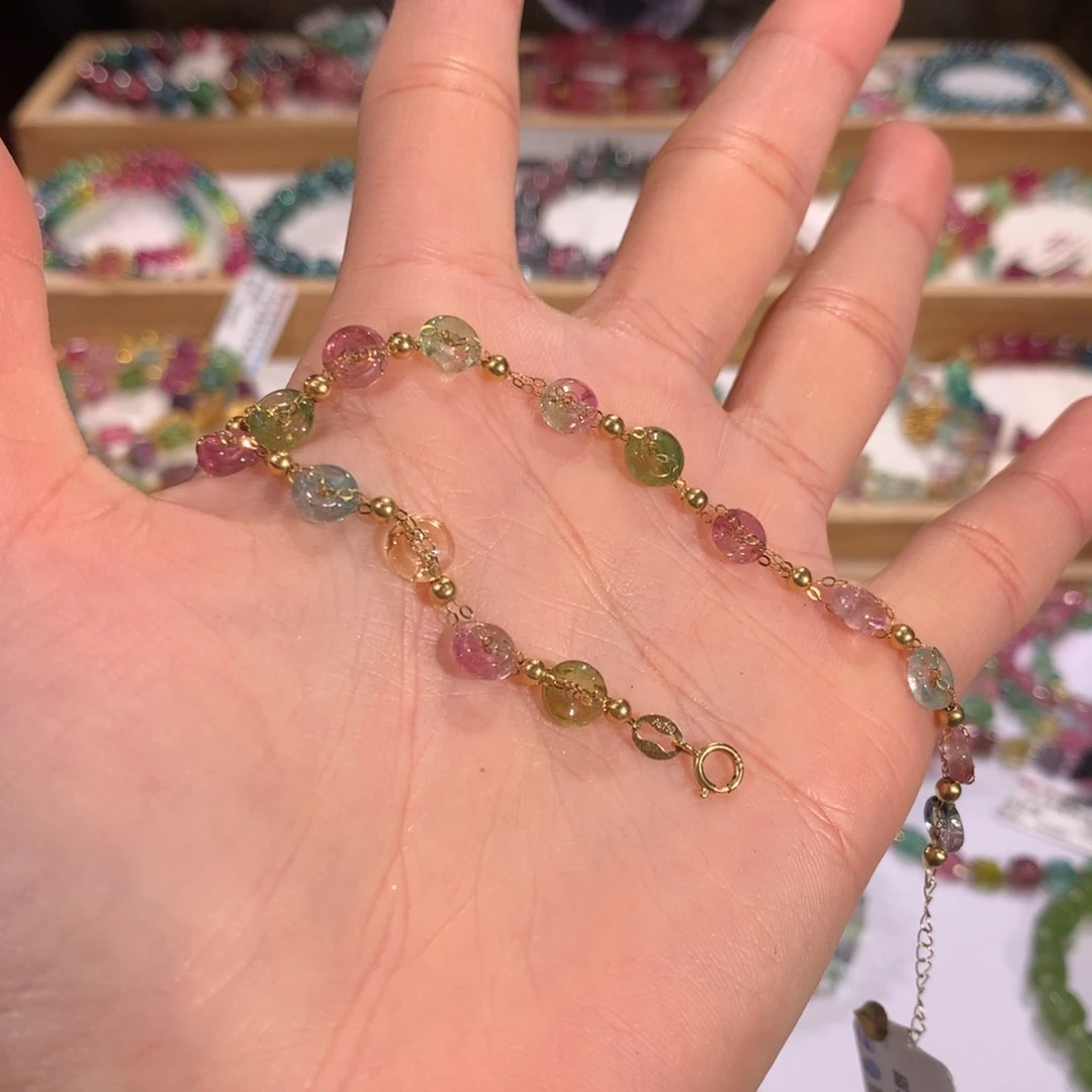 碧玺多样性发货一件18K金镶嵌