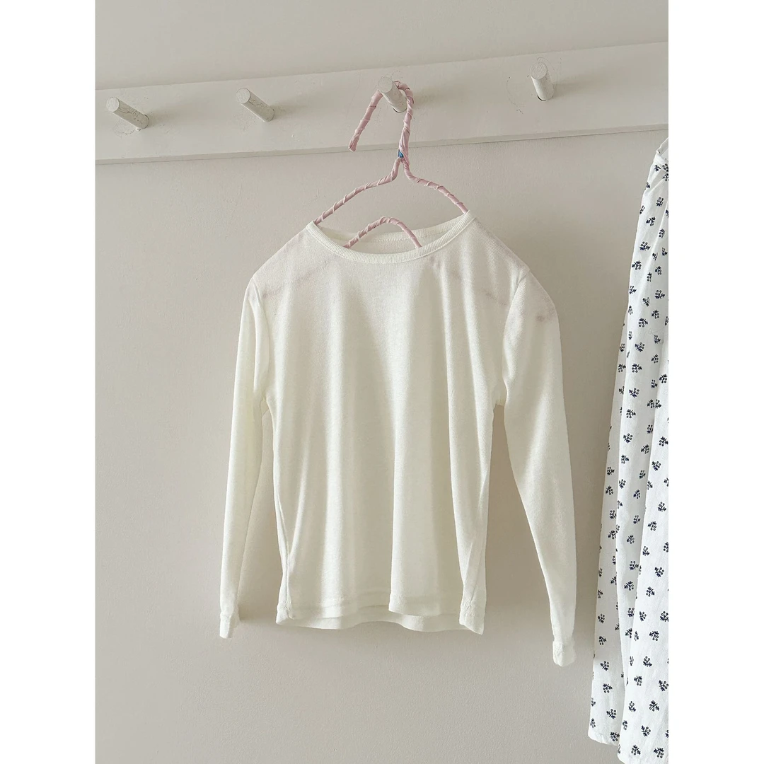 百搭长袖T恤2025春季新品韩国童装韩版百搭休闲纯色薄款中童T恤潮