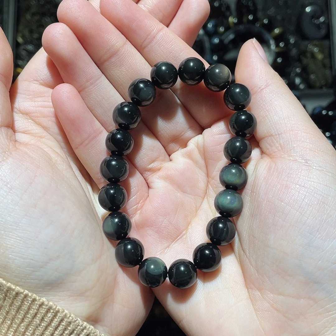 黑曜岩手链未镶嵌悠***悠