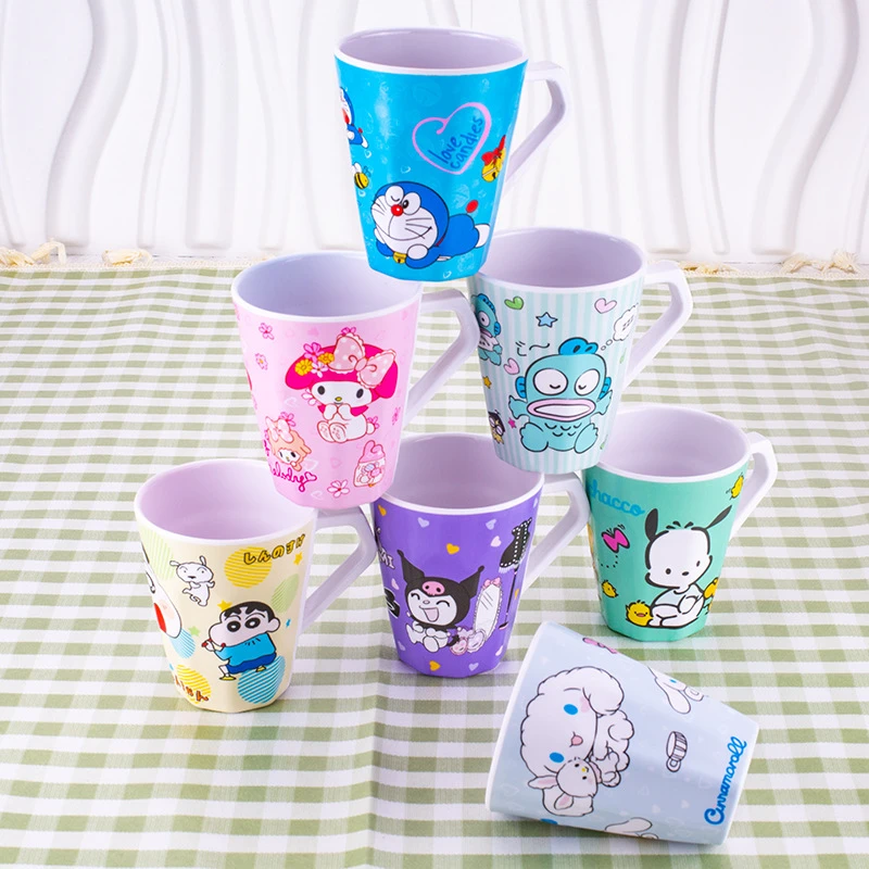 【手柄九角杯】创意卡通杯子家用漱口杯塑料可爱水杯情侣刷牙杯