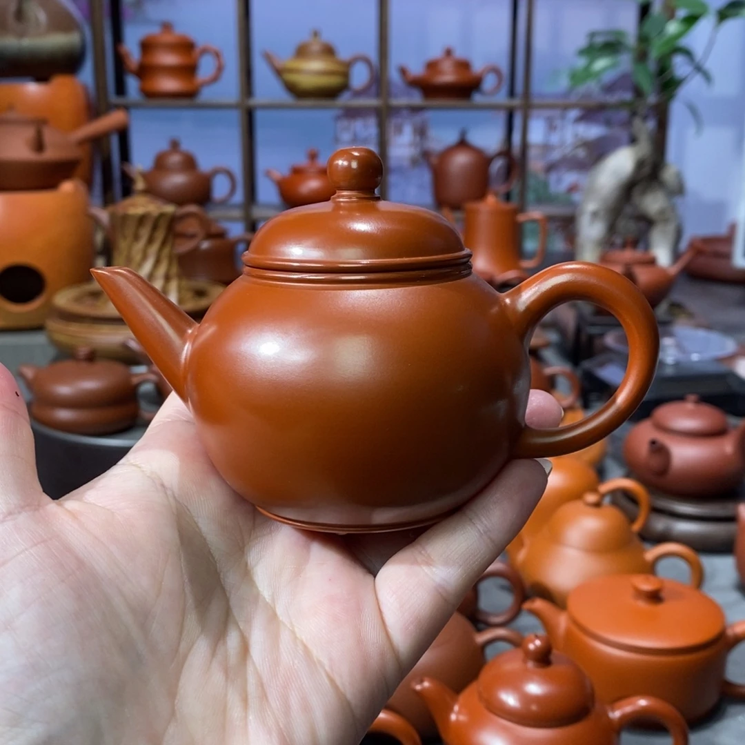 朱泥茶壶吴建辉朱泥水平壶140c