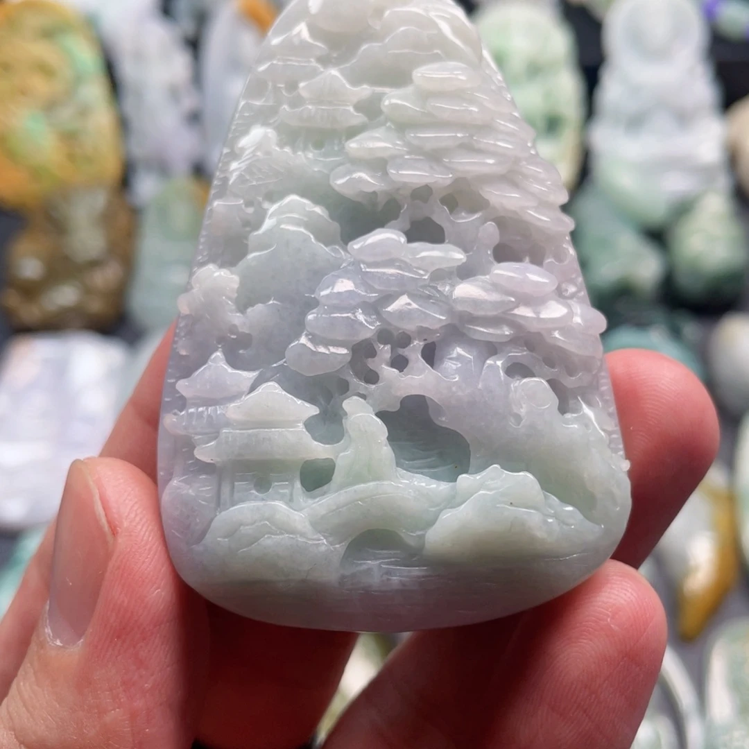 颈饰未镶嵌翡翠翡翠山水7