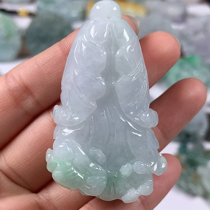 翡翠未镶嵌颈饰百财卡厚16+
