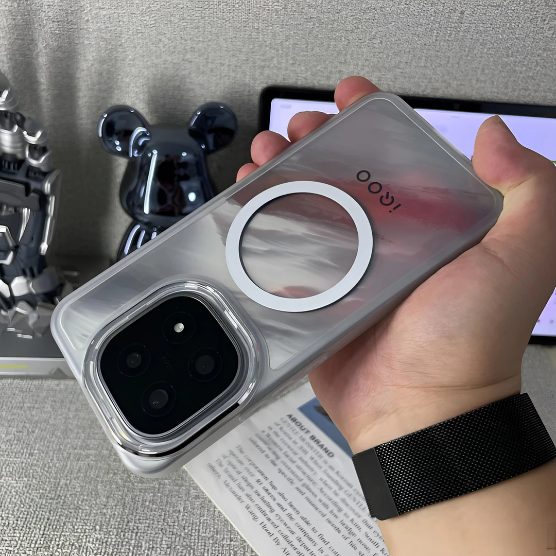 适用iQOO15手机壳磁吸圈电镀镜头框大孔爱酷15硅胶软壳保护套防摔