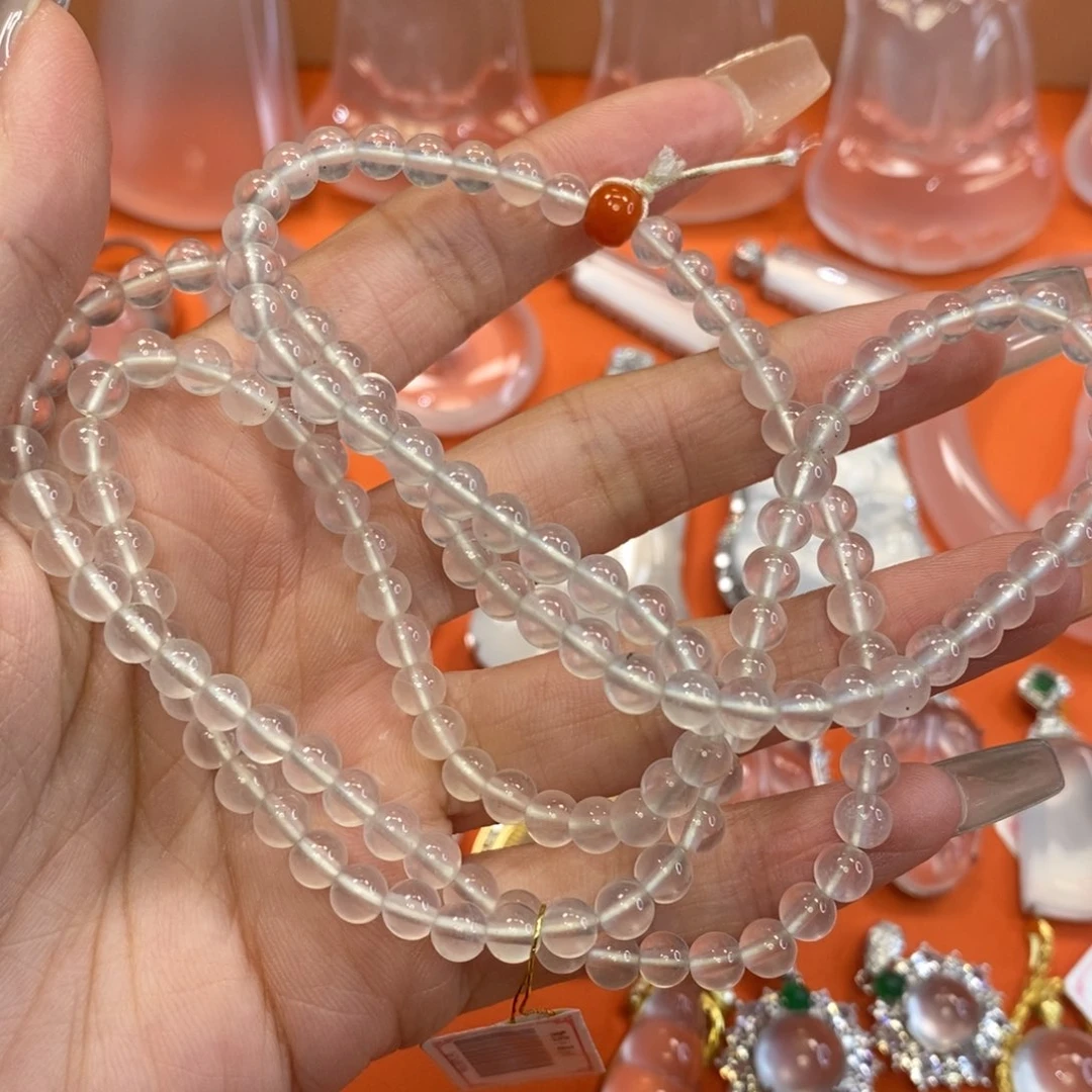 石英质玉珠串未镶嵌洛*