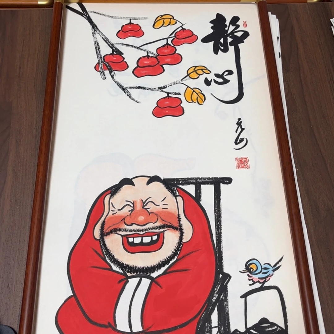 国画纯手绘禅意画作品
