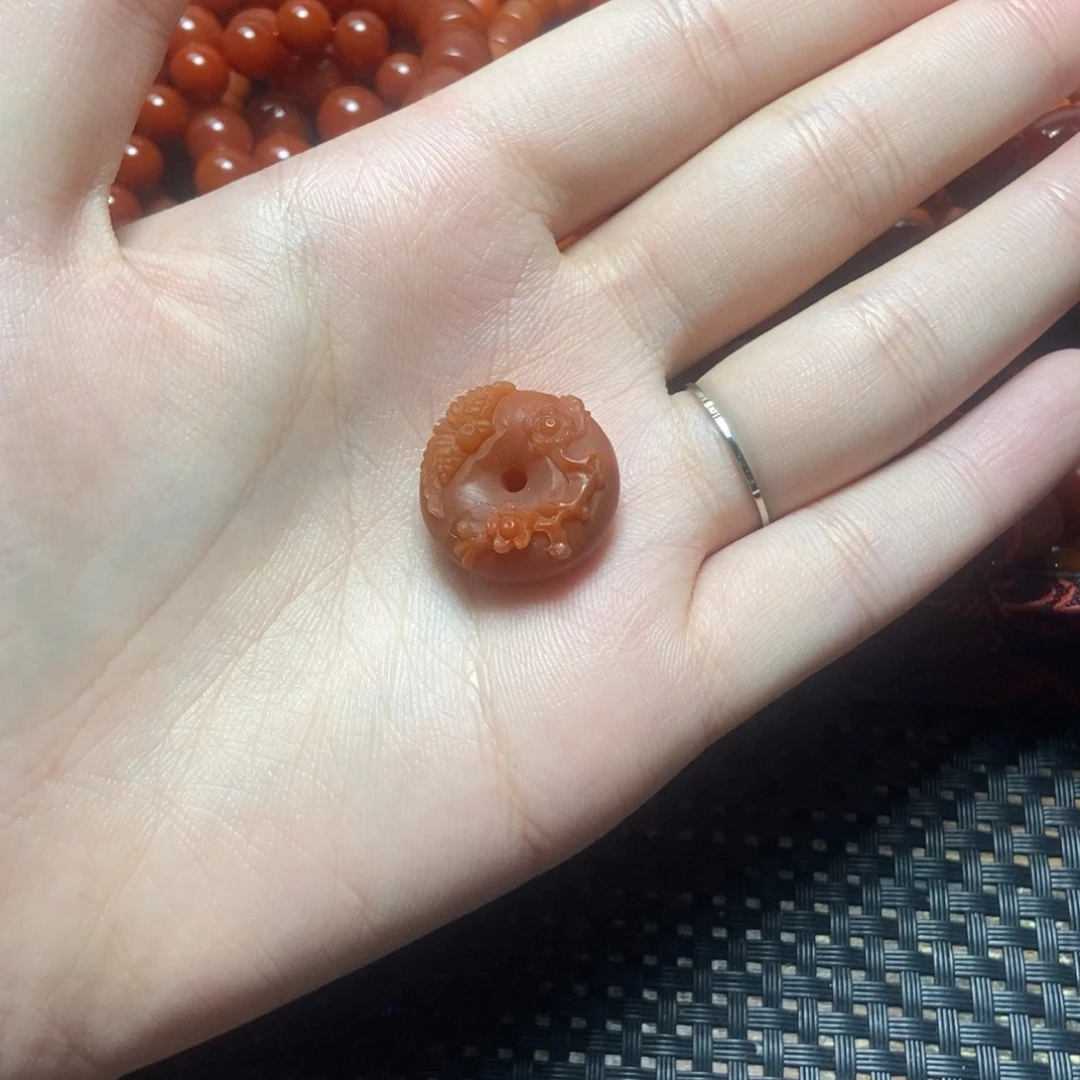 南红玛瑙柿子红未镶嵌