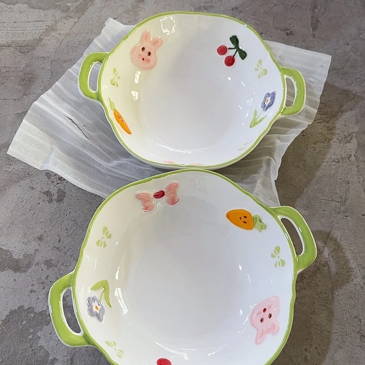 陶摆件高温陶瓷釉下彩微瑕！