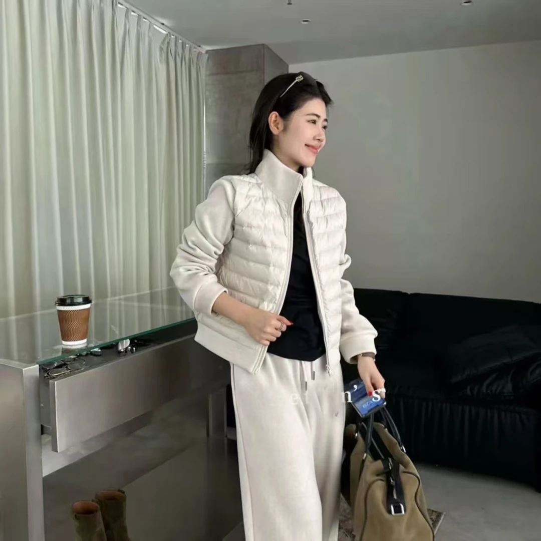 【三懿服饰】欧洲站休闲排骨羽绒服套装冬季新款阔腿裤两件套-825