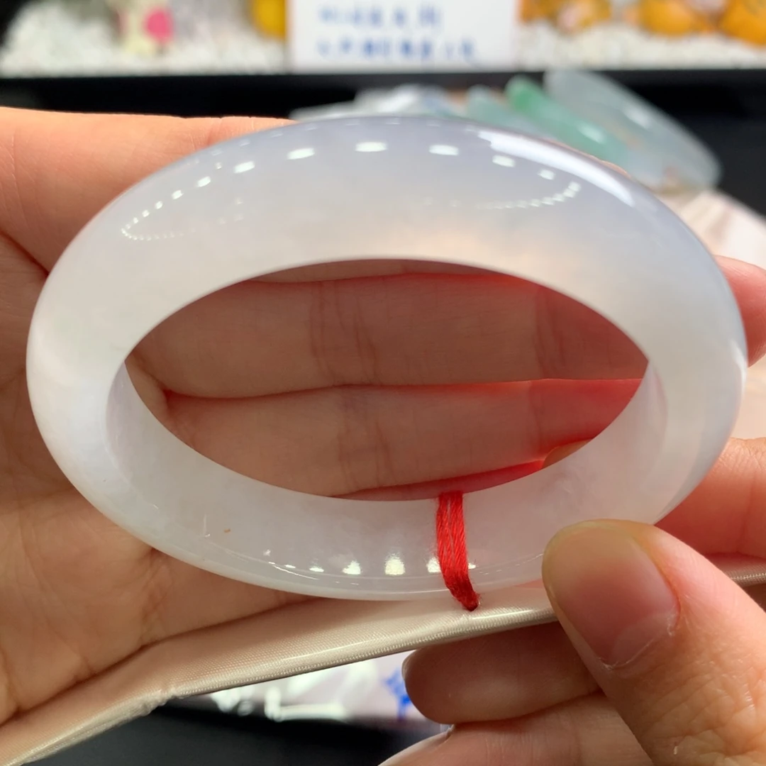 翡翠未镶嵌手镯1号白月光开播王炸