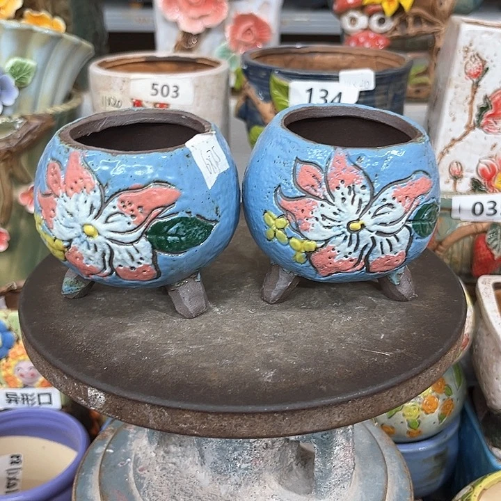 紫砂花盆粗陶材质多肉花盆