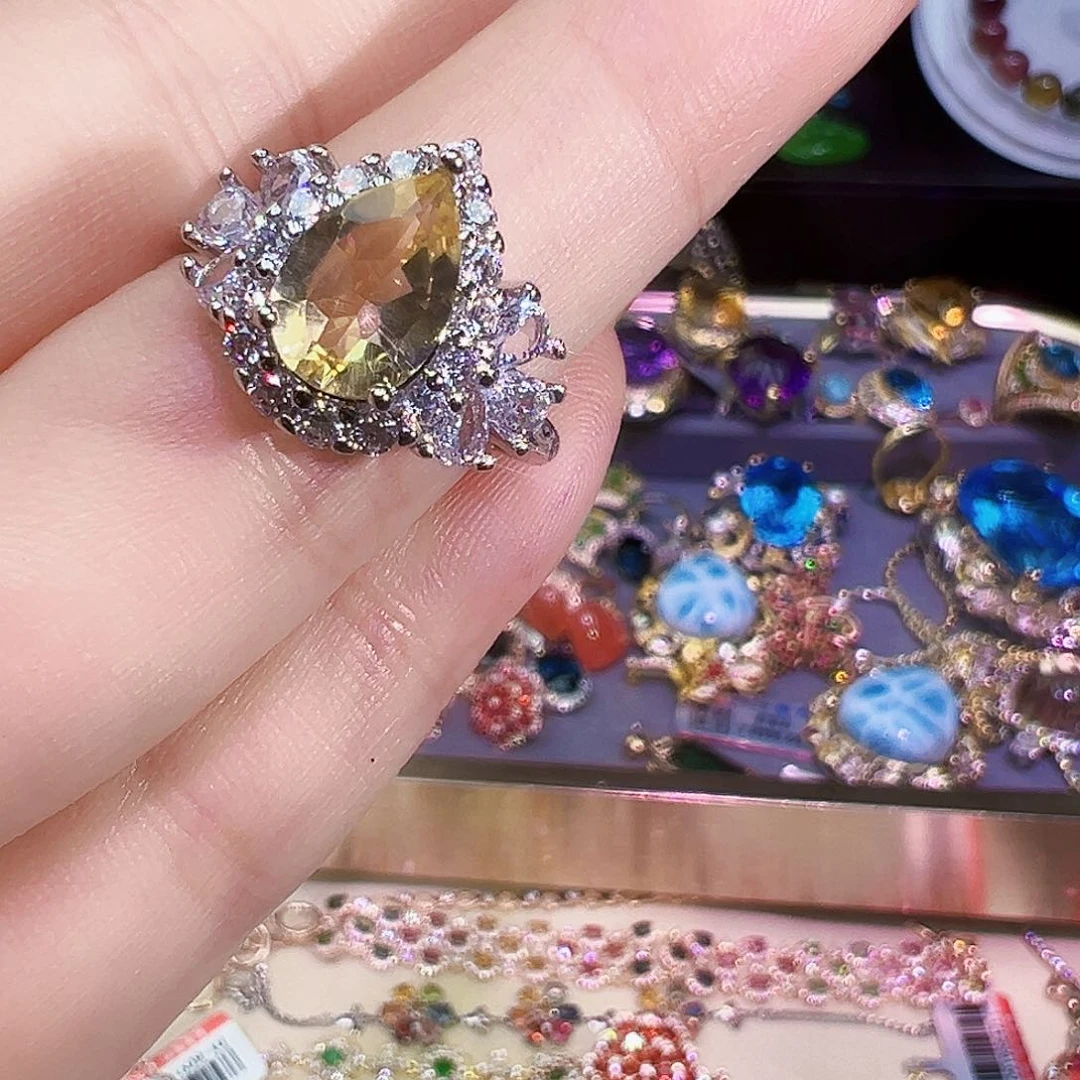 黄晶珠宝半成品未镶嵌