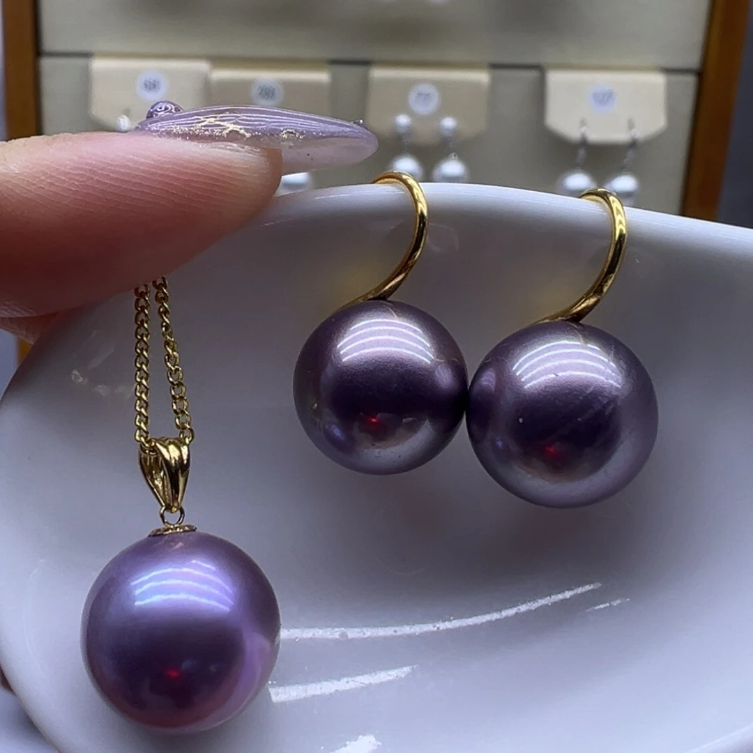 淡水珍珠18K金镶嵌吊坠(赠链)