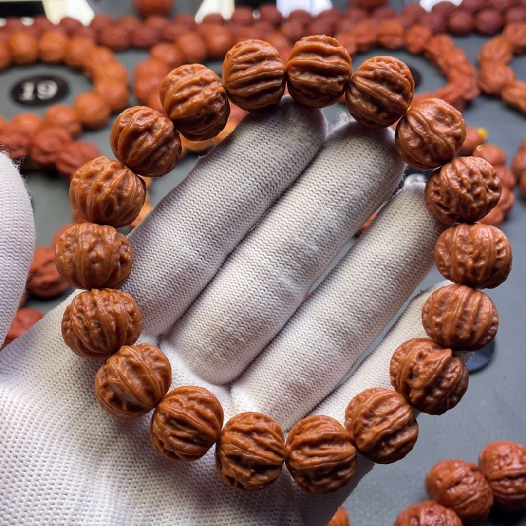 文玩核桃手串野生核桃龙脊京八棱秋子手串