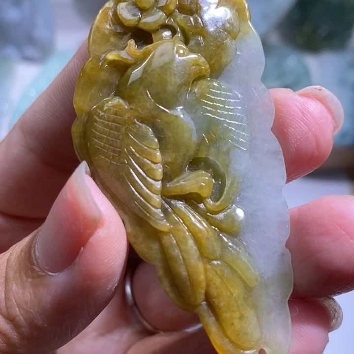 【闪购商品】翡翠挂件未镶嵌喜上眉梢