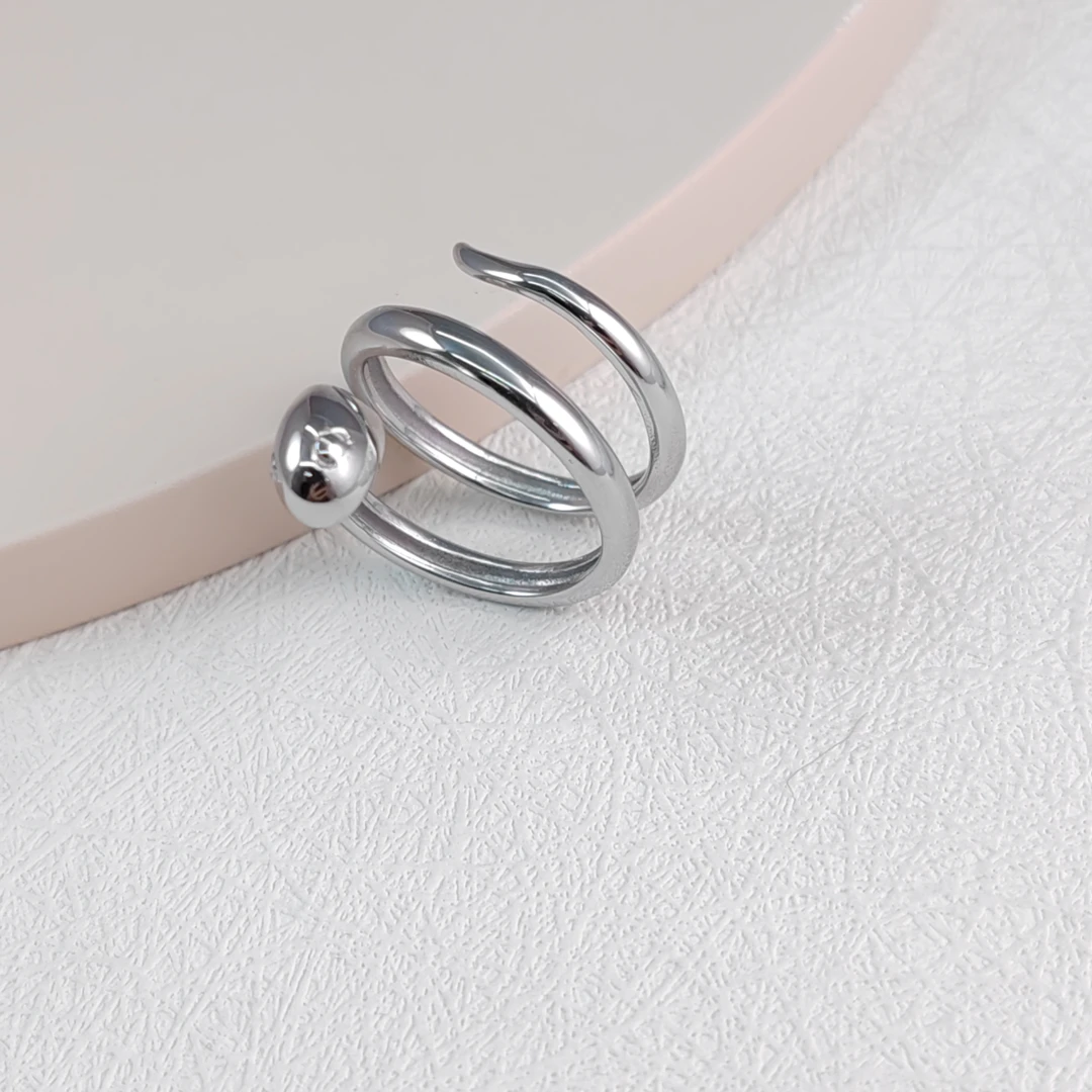 XUPING/旭平首饰 不锈钢戒指 小众设计感个性小蛇GDM T001111260