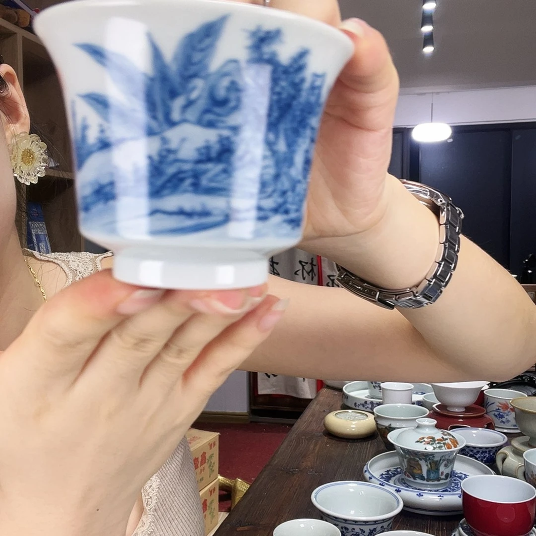 童老师山水高马蹄小杯60cc
