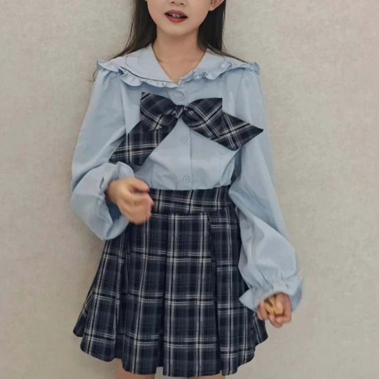 6528童装学院风套装