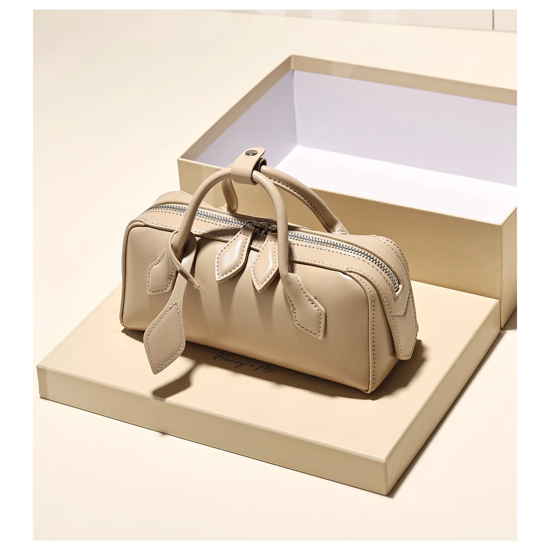 GXFMOD小众设计2025夏季新款女简约百搭真皮单肩斜挎手提枕头包包