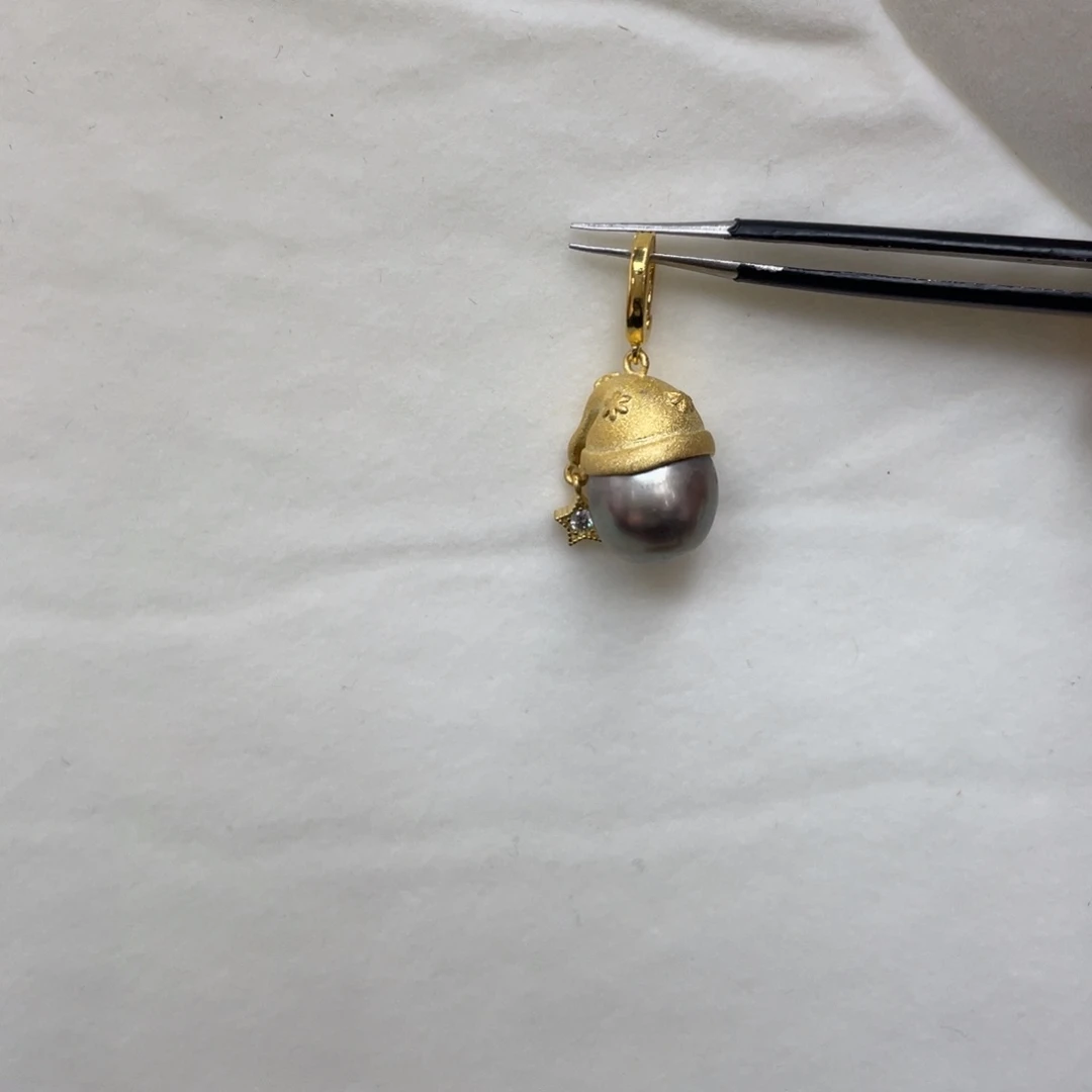 海水珍珠吊坠(不含链)银S925镶嵌