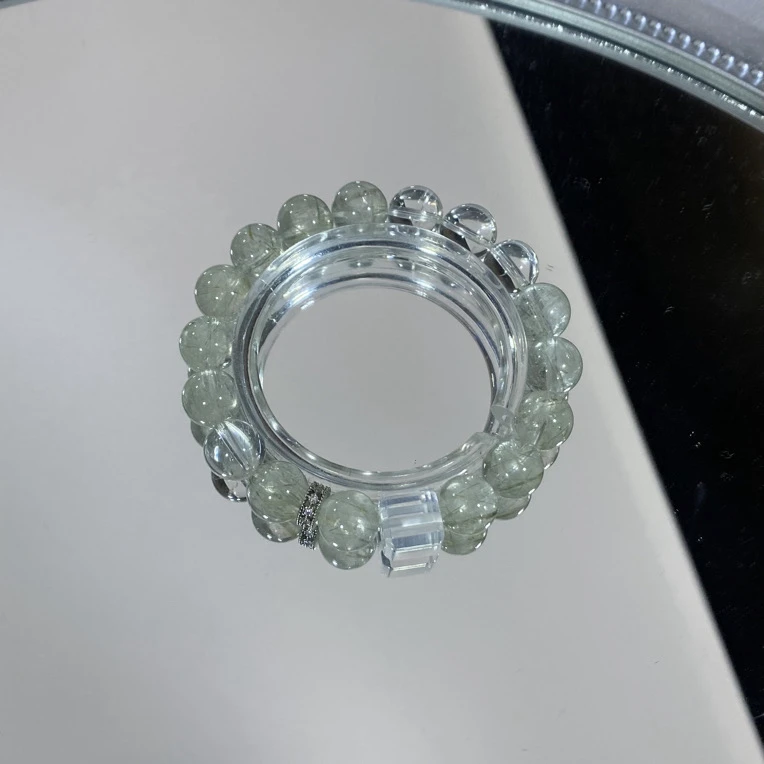 新中式国风森系绿发晶满天星水晶