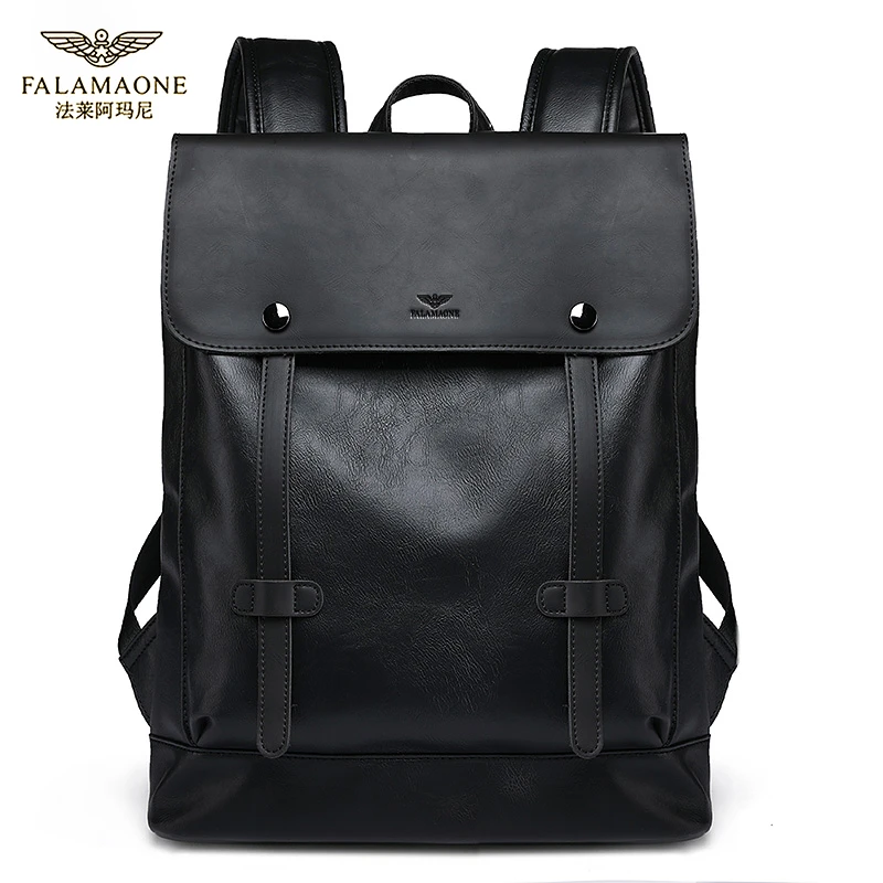 法莱阿玛尼时尚百搭大学生背包双肩包韩式男士双肩电脑包欧美潮流