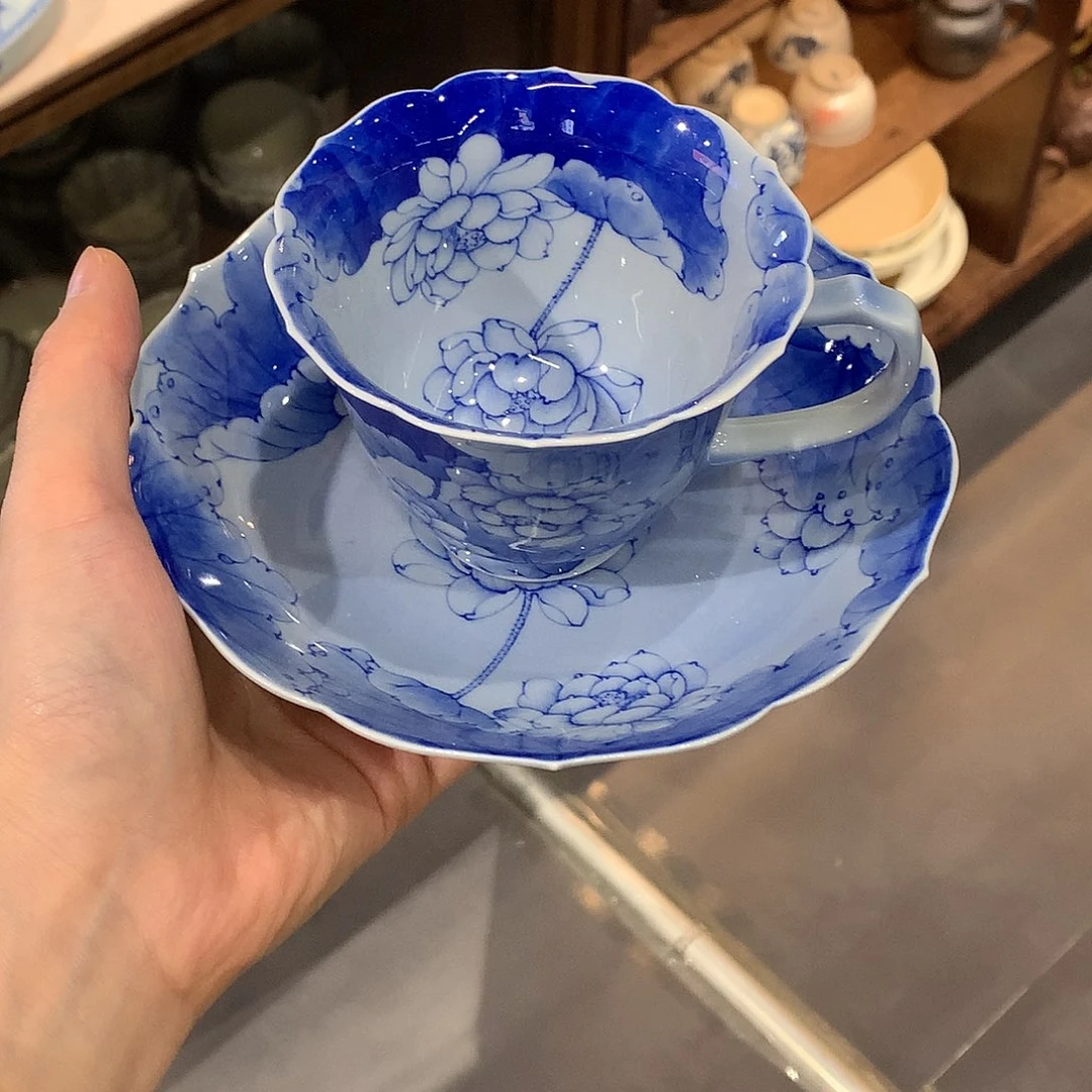 青樵轩荷花咖啡杯一套