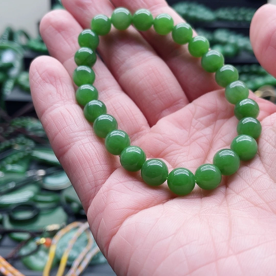 和田玉（碧玉）未镶嵌手链