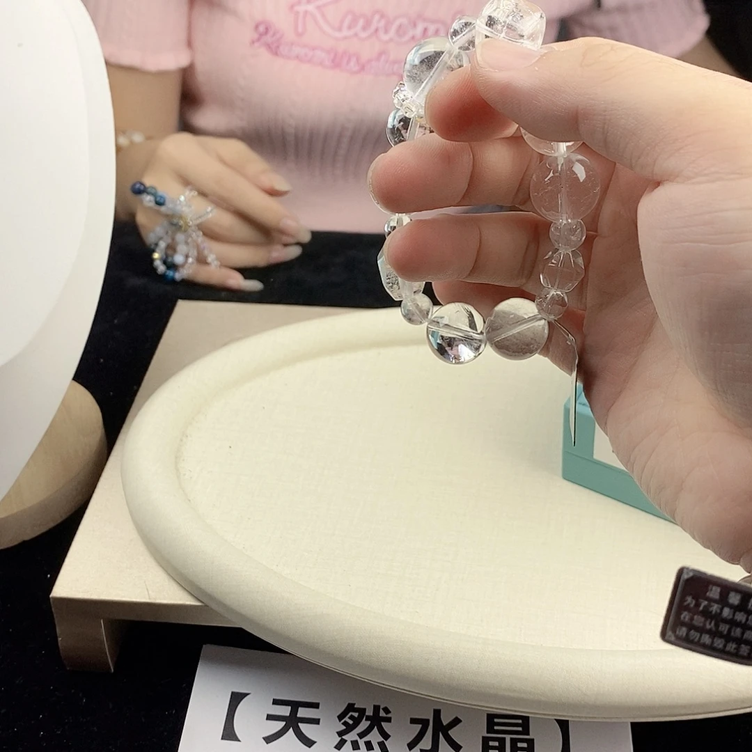 银S925镀金镶嵌手链水晶