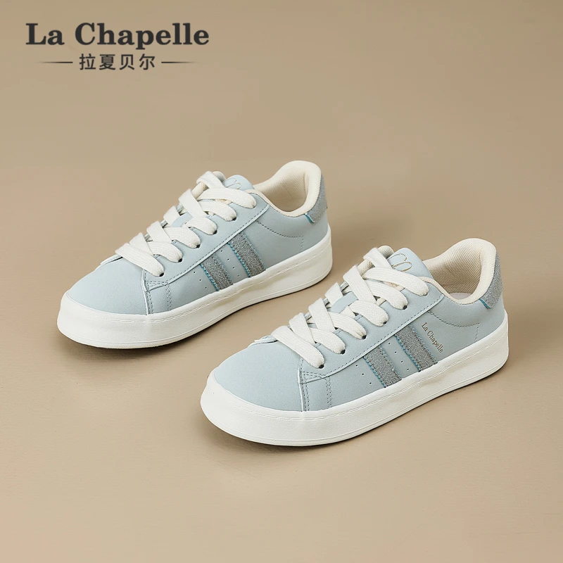 拉夏贝尔板鞋女2025夏季新款配裙子厚底百搭爆款学生轻便小白鞋女
