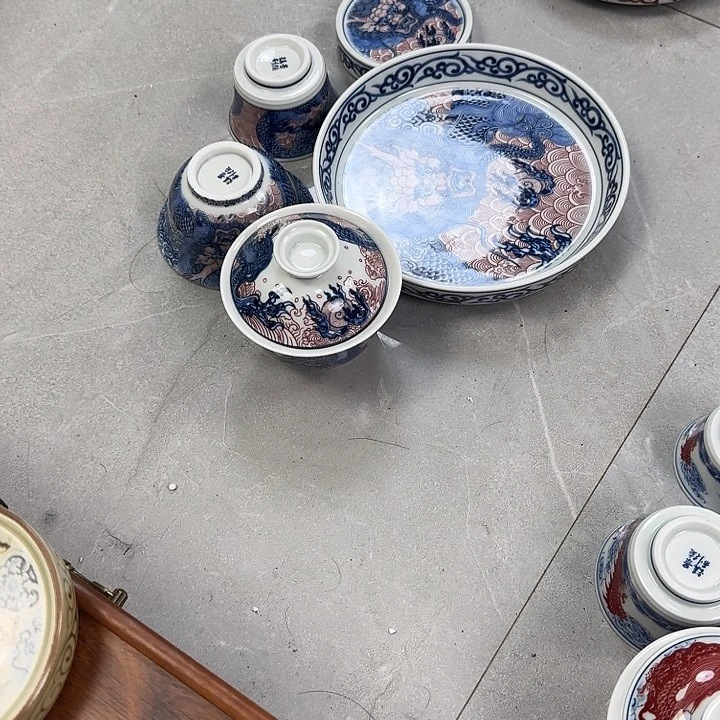 瓷片葡***?景德镇霸王龙五件套