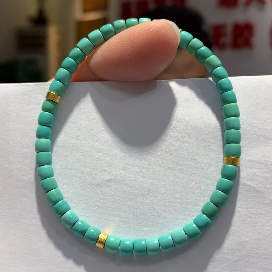 18K金镶嵌绿松石单圈