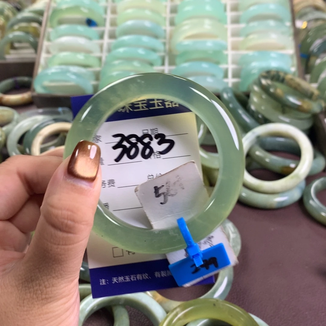 未镶嵌蛇纹石玉手镯3883