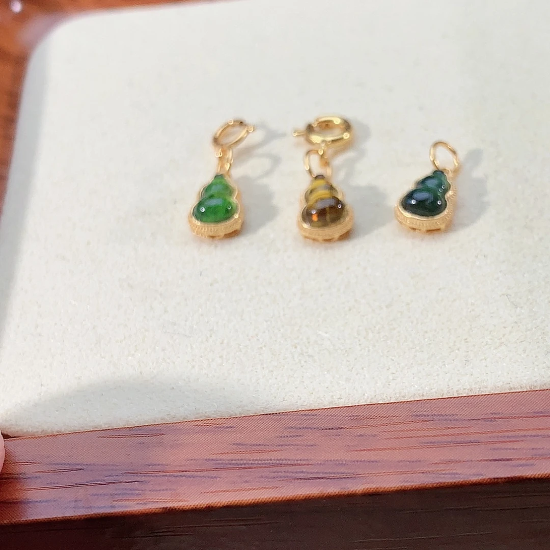 银S925镶嵌碧玺颈饰